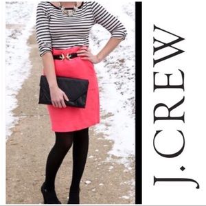 J Crew Coral Pencil Skirt